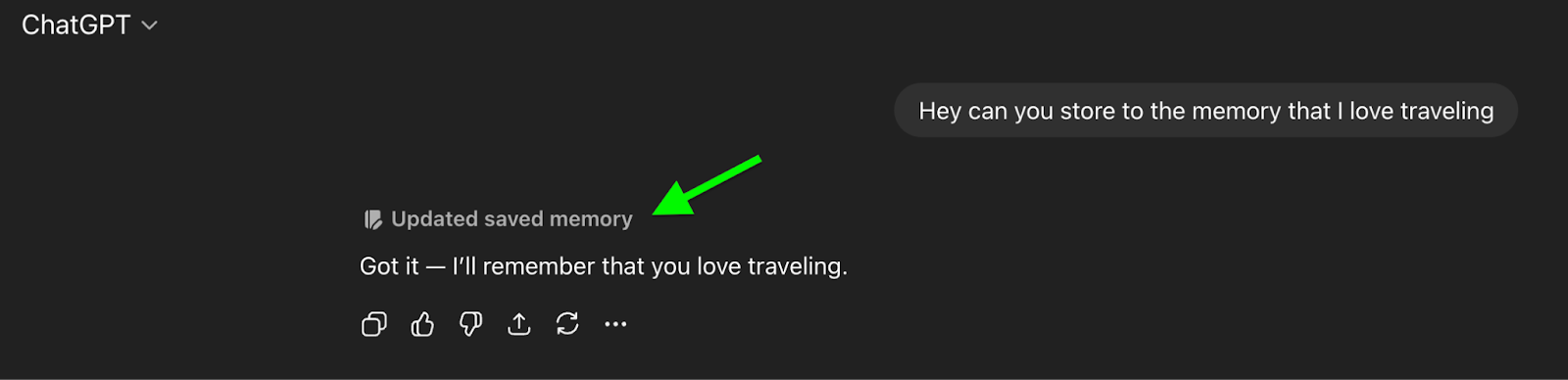 ChatGPT Basics Peronalization memory updating